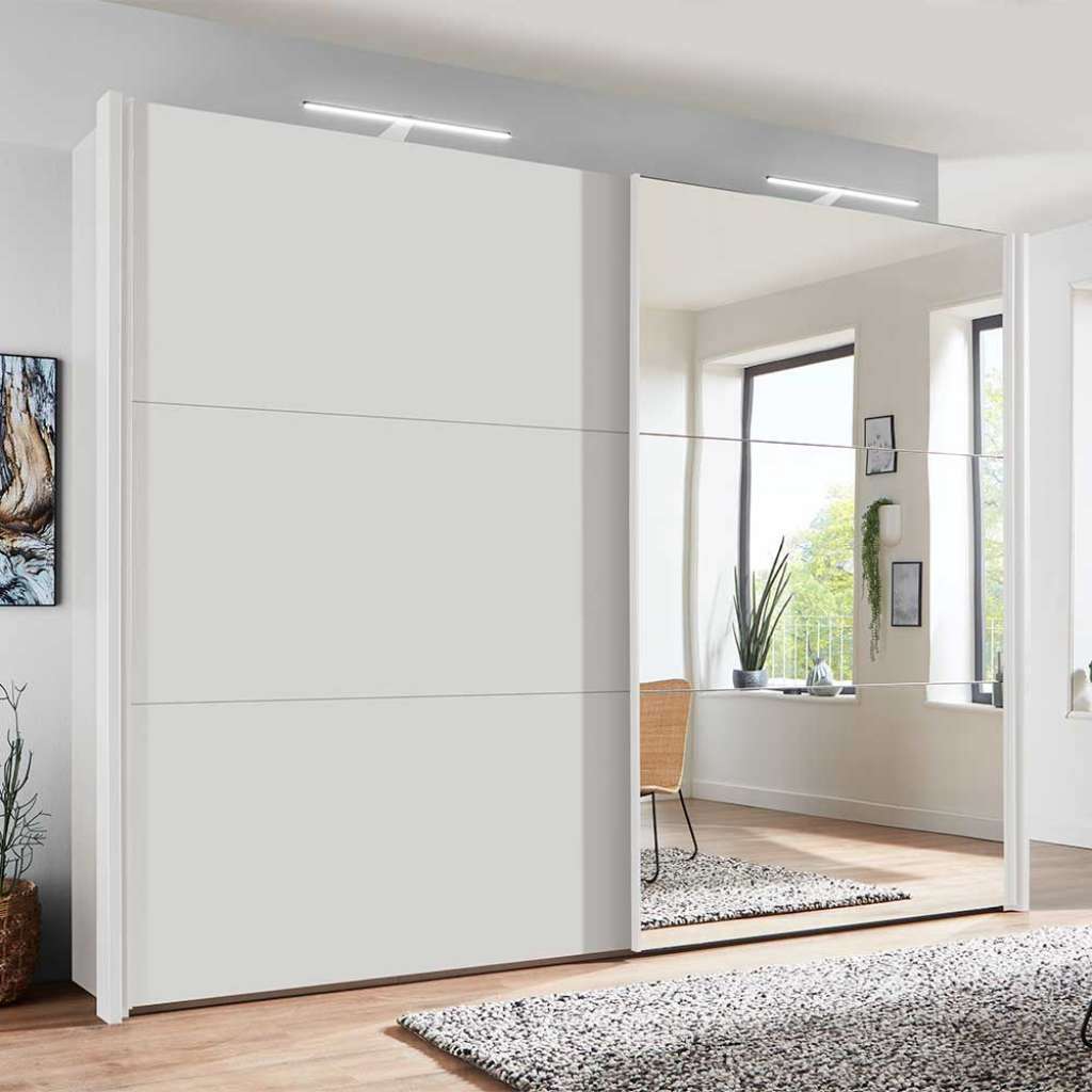 Kleiderschrank in Weiß Schwebetüren