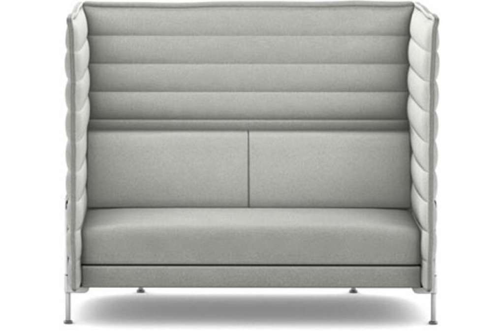 Vitra - Alcove Highback 2-Sitzer Sofa - Laser stonegrey - indoor
