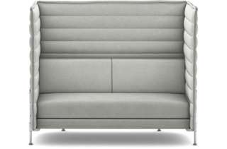 Vitra - Alcove Highback 2-Sitzer Sofa - Laser stonegrey - indoor