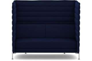 Vitra - Alcove Highback 2-Sitzer Sofa - Laser dunkelblau - indoor