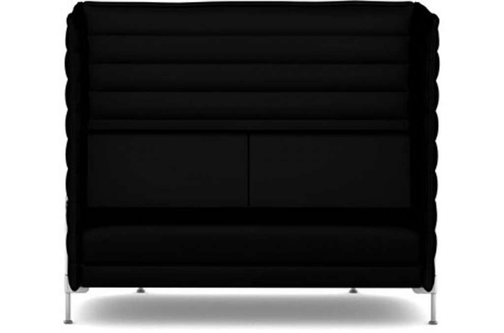 Vitra - Alcove Highback 2-Sitzer Sofa - Credo anthrazit/ elefant - indoor