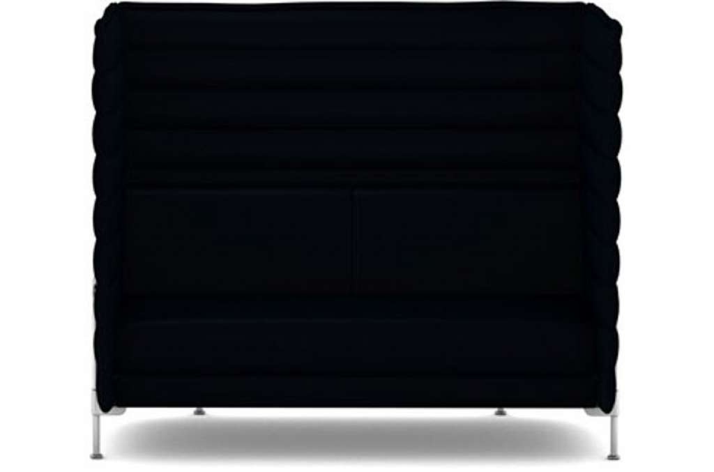 Vitra - Alcove Highback 2-Sitzer Sofa - Credo schwarz/anthrazit - indoor
