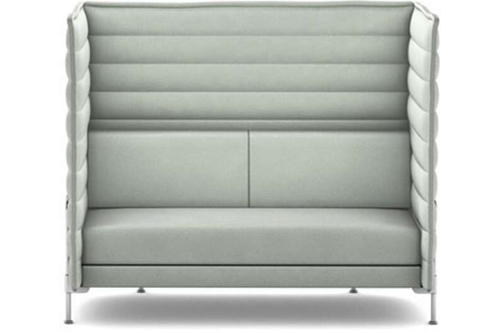 Vitra - Alcove Highback 2-Sitzer Sofa - Credo creme/ delfin - indoor