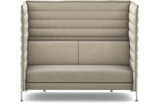 Vitra - Alcove Highback 2-Sitzer Sofa - Credo gestein - indoor