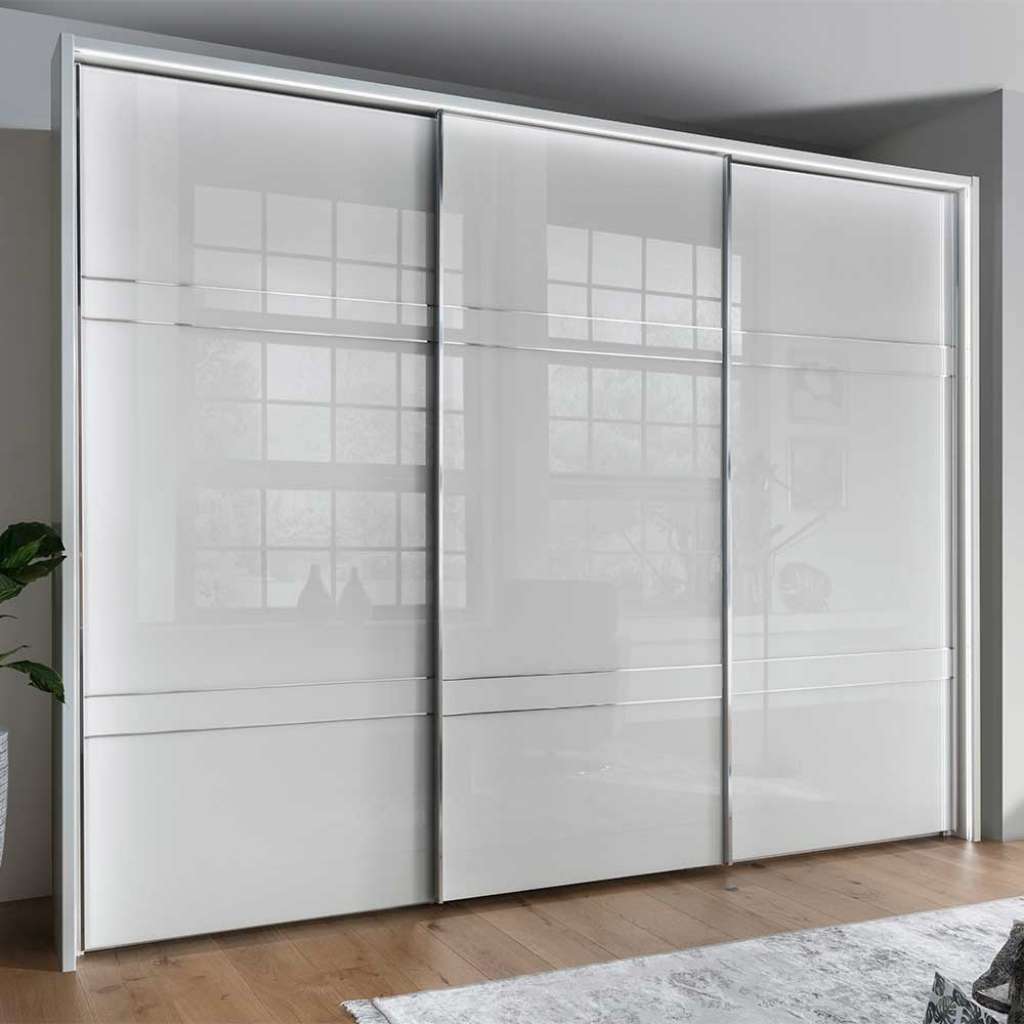 Schwebetürenschrank in Weiß Made in Germany