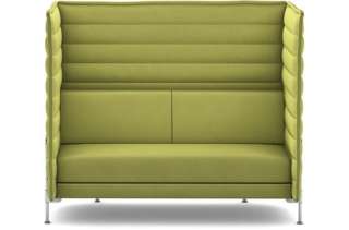 Vitra - Alcove Highback 2-Sitzer Sofa - Credo sand/ avocado - indoor