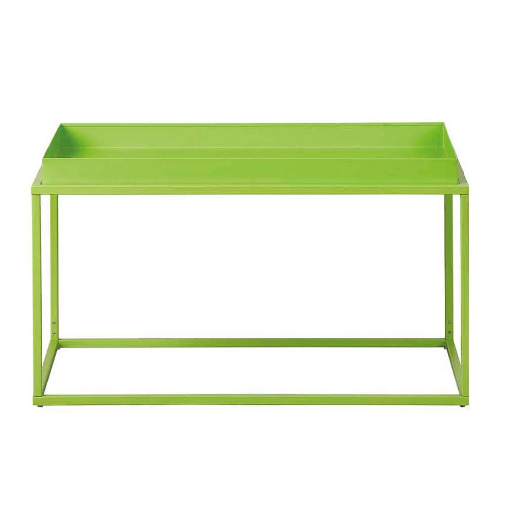 Design Couchtisch in Grün Metall
