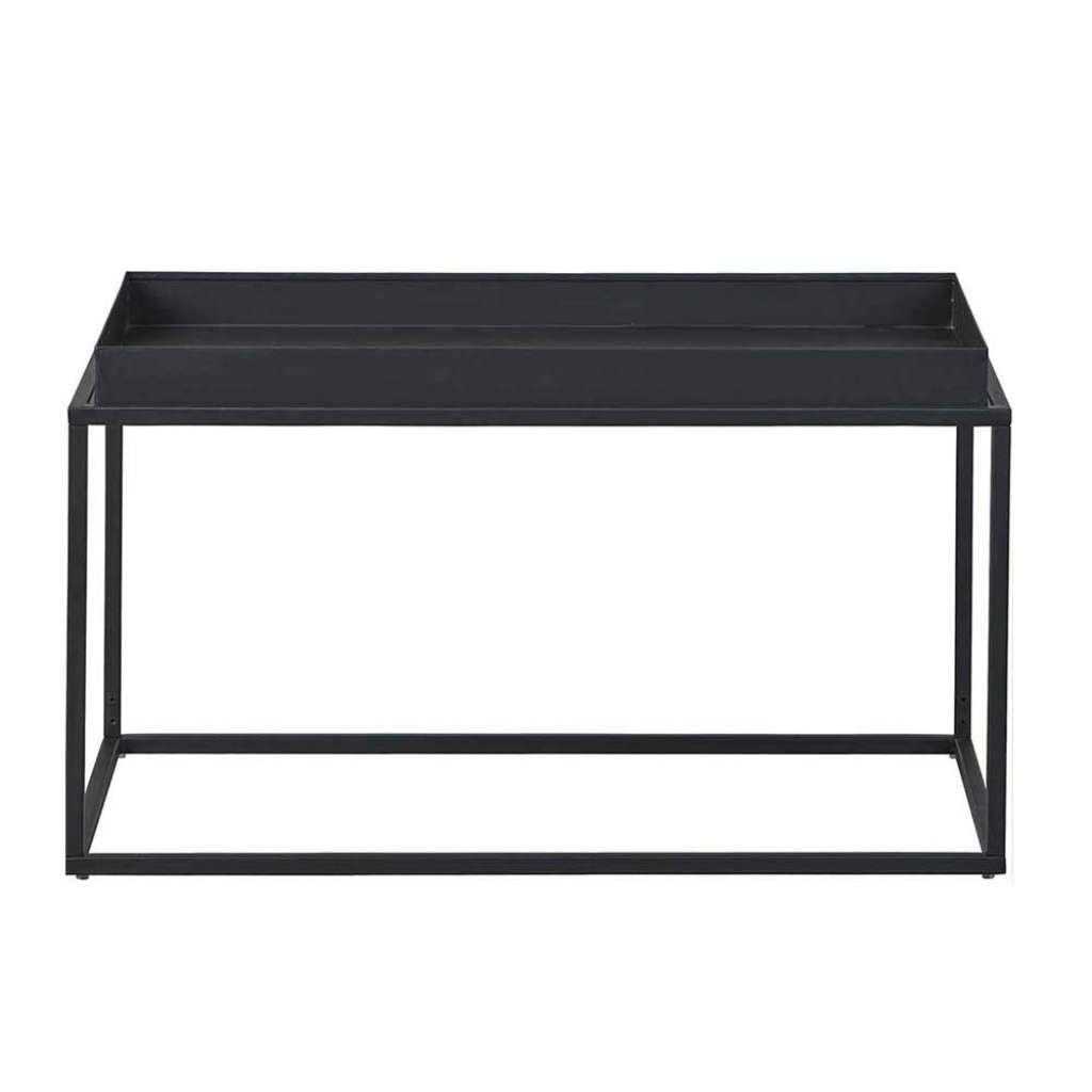 Metall Couchtisch in Schwarz 80 cm breit