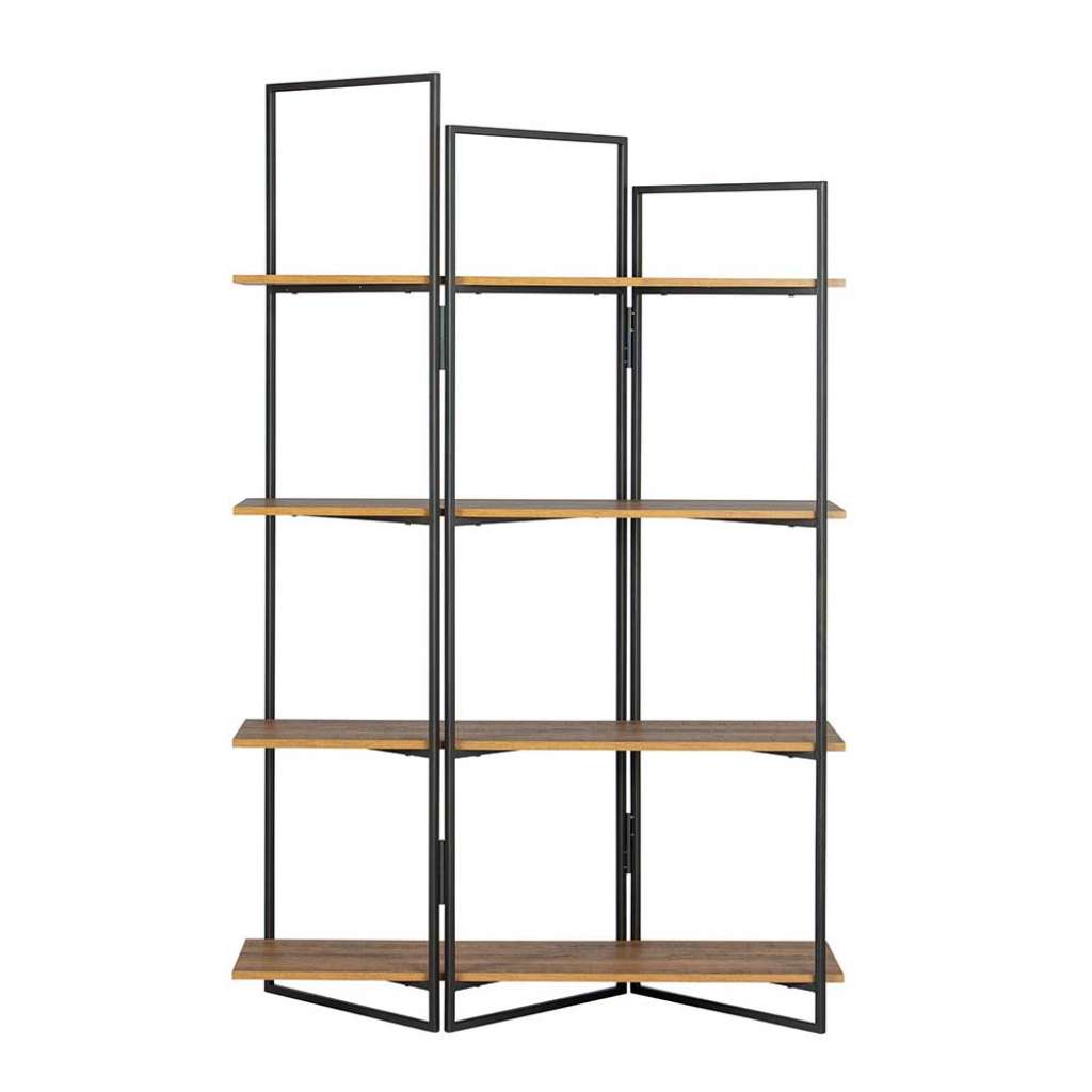 Raumteilerregal in Anthrazit und Eiche Optik 115 cm breit