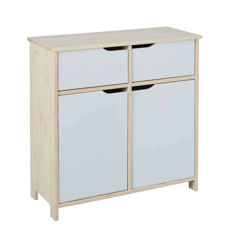 Dielenkommode in Weiß und Kiefer Bianco 80 cm breit