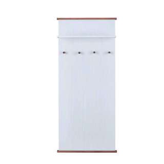 Hängegarderobe in Weiß und Dunkelbraun 145 cm hoch