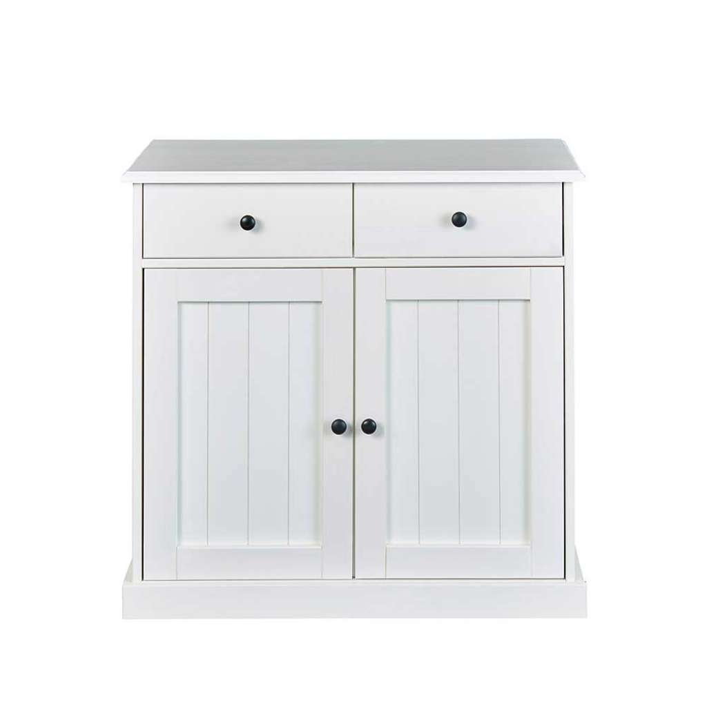 Garderobenkommode in Weiß Kiefer massiv 90 cm breit