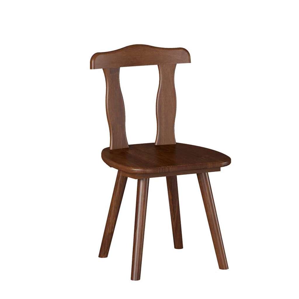 Esstisch Stühle im rustikalen Landhausstil Dunkelbraun Kiefer massiv (2er Set)