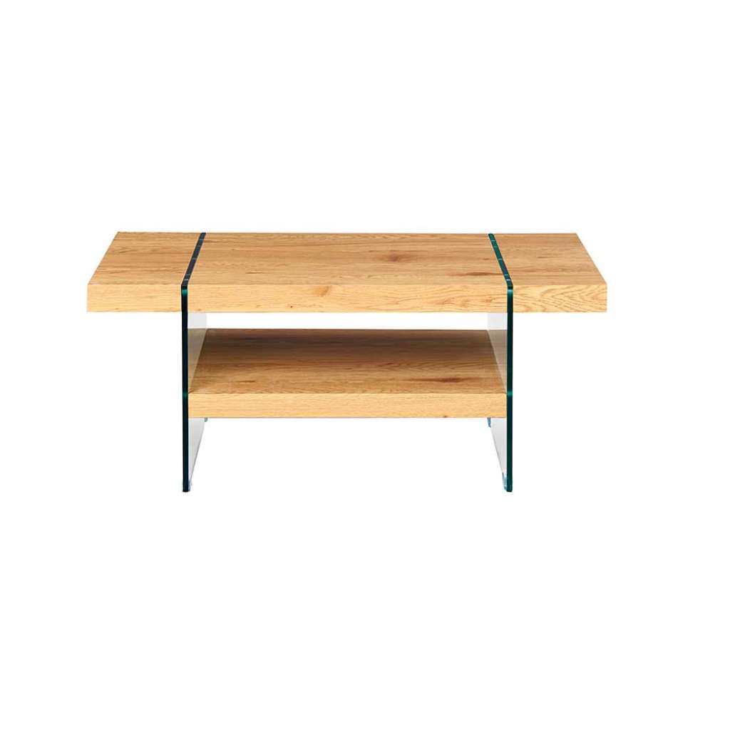 Wohnzimmer Tisch in Wildeichefarben Glaswangen