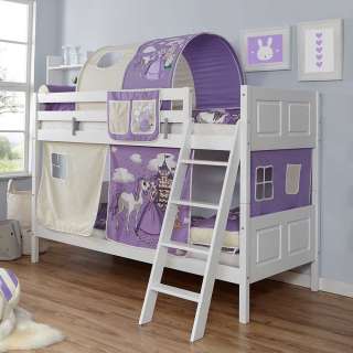 Spielhochbett im Prinzessin Design Tunnel und Vorhang