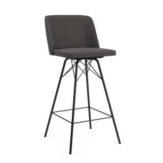 Tresenstühle in Anthrazit Webstoff modern (2er Set)