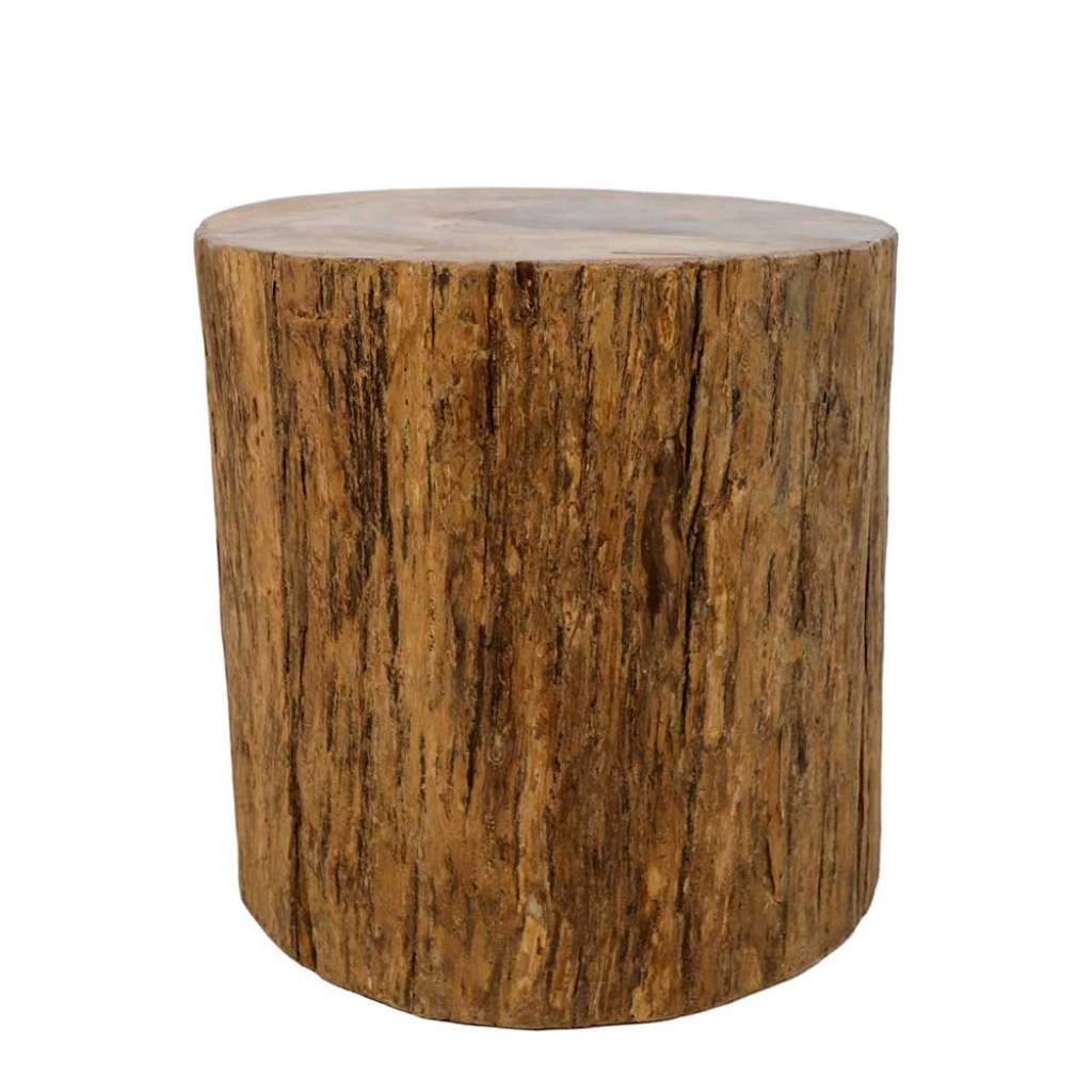 Block Beistelltisch aus Teak Massivholz rustikalen Landhausstil