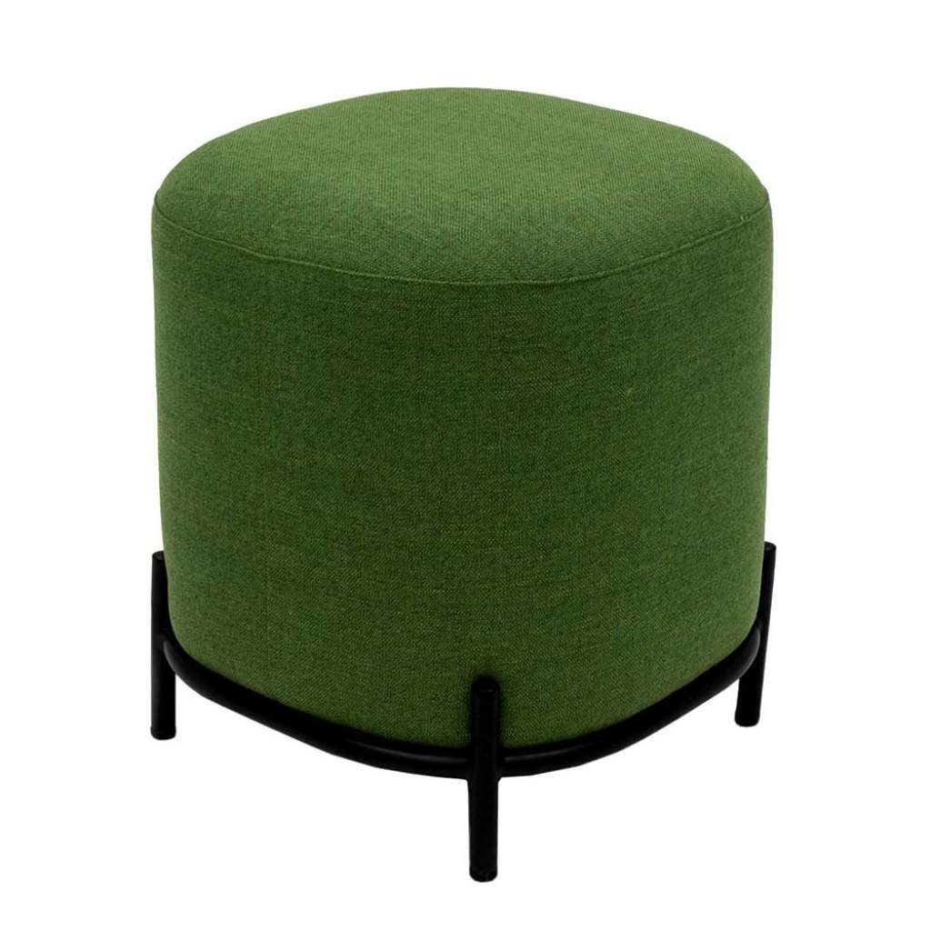 Sitzhocker in Grün Webstoff modern
