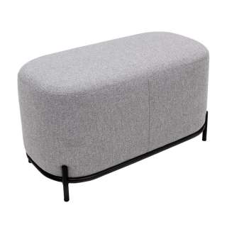 Sitzpouf in Grau Webstoff modern