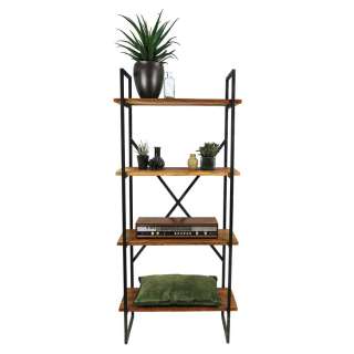 Standregal aus Recyclingholz und Eisen 80 cm breit