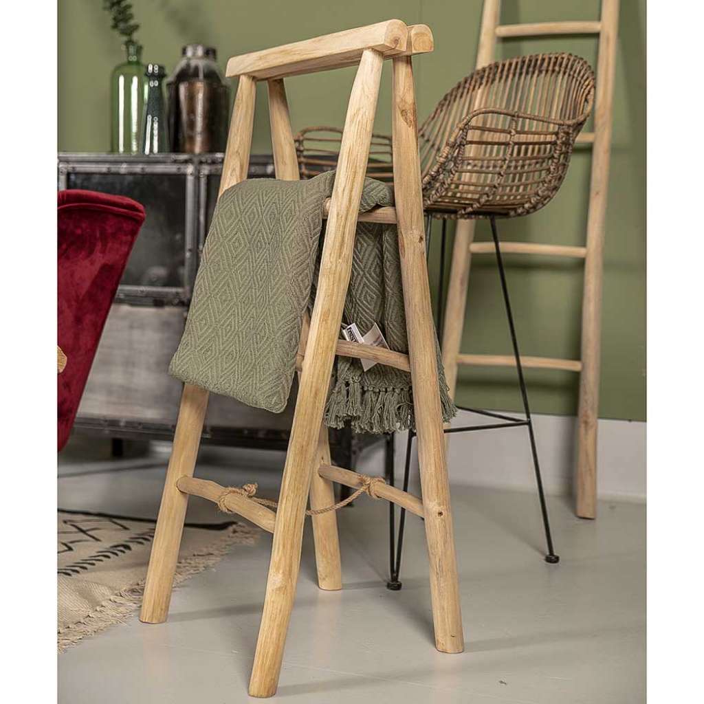 Handtuchständer aus Teak Massivholz rustikalen Landhausstil