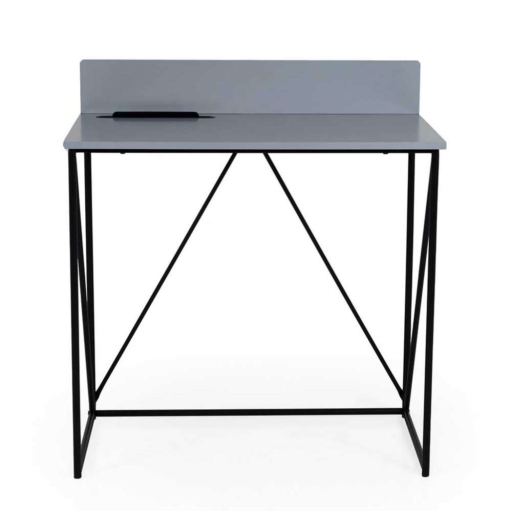 Designschreibtisch in Grau und Schwarz 80 cm breit