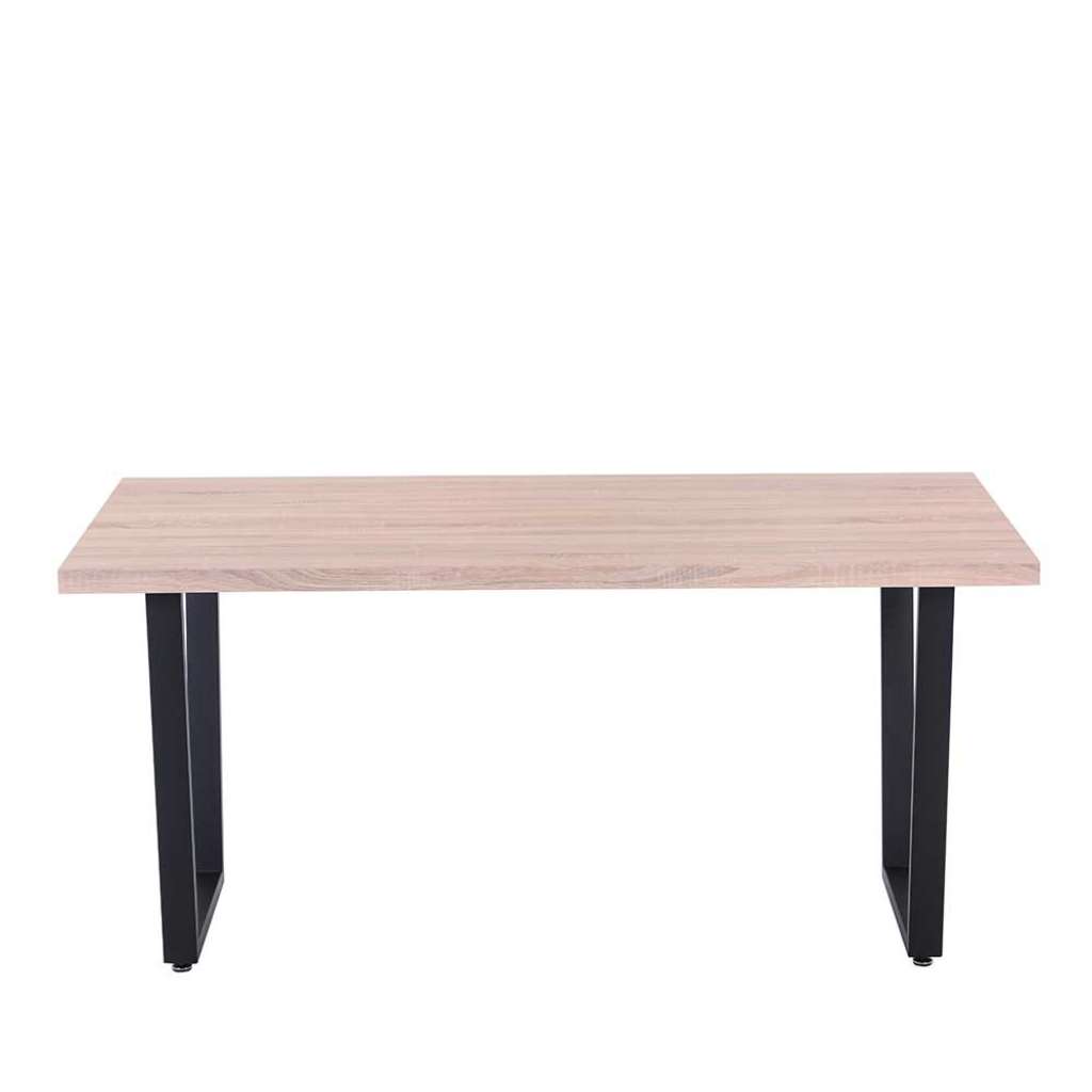 Esszimmertisch in Sonoma Eiche und Schwarz 160 cm breit