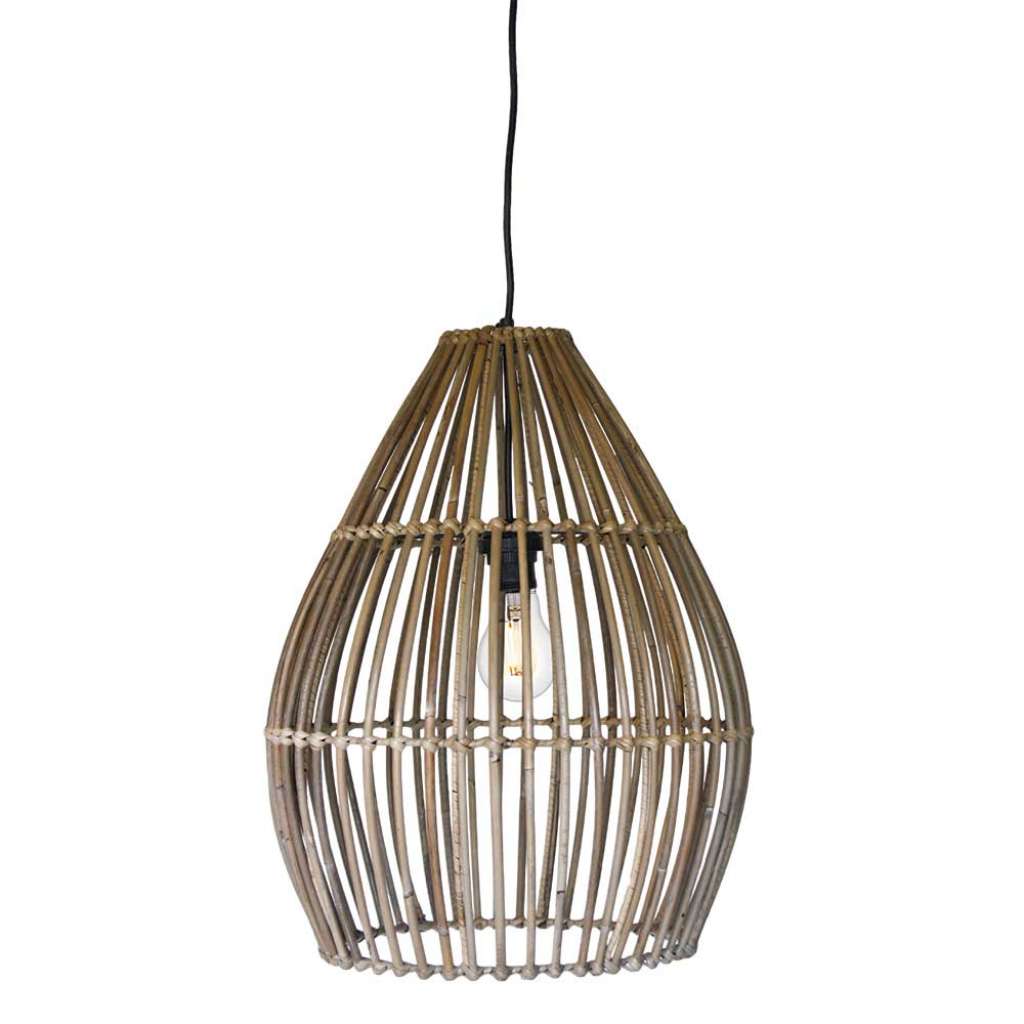 Hängelampe aus Rattan Beige