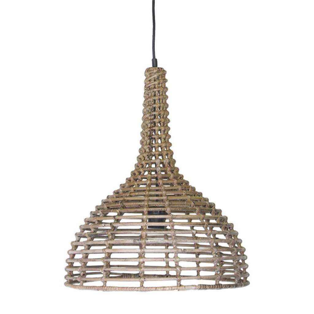 Hängeleuchte in Beige Rattan