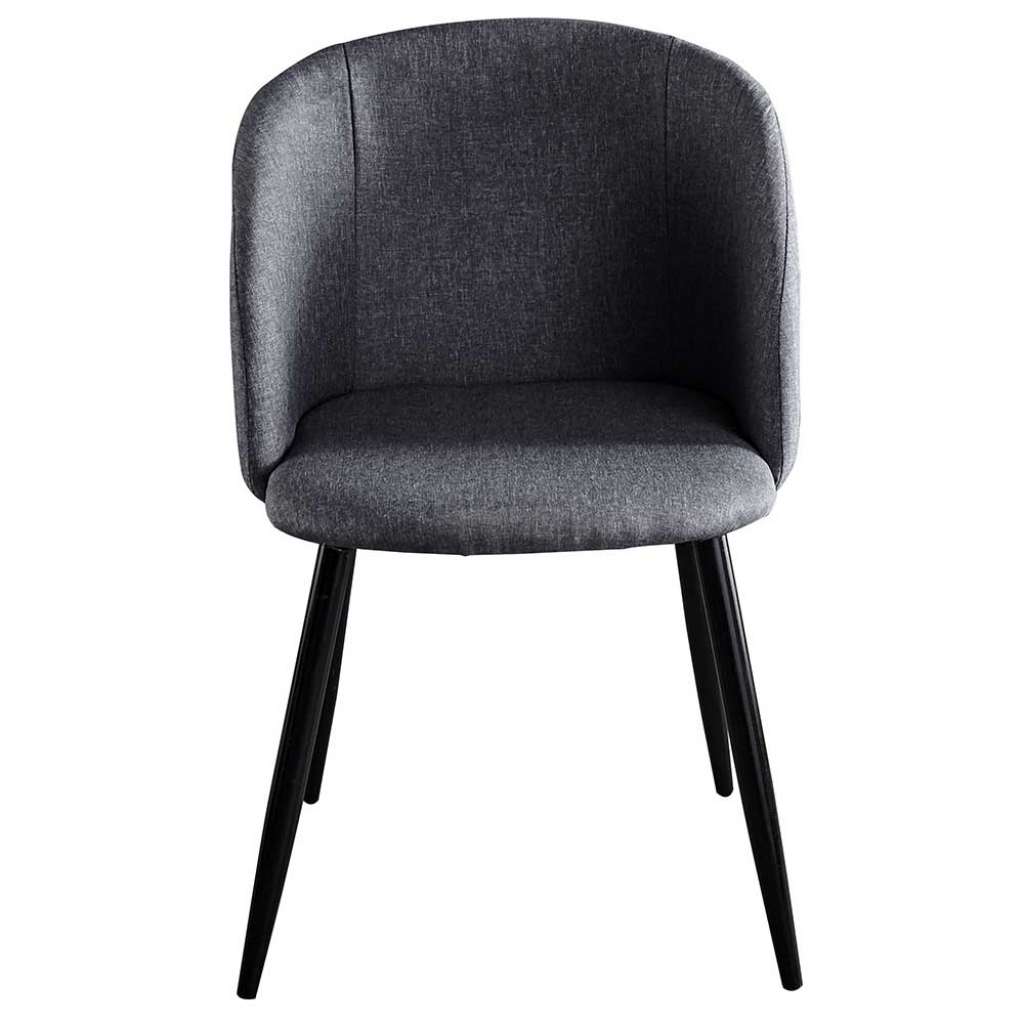 Armstühle in Dunkelgrau Webstoff modern (2er Set)