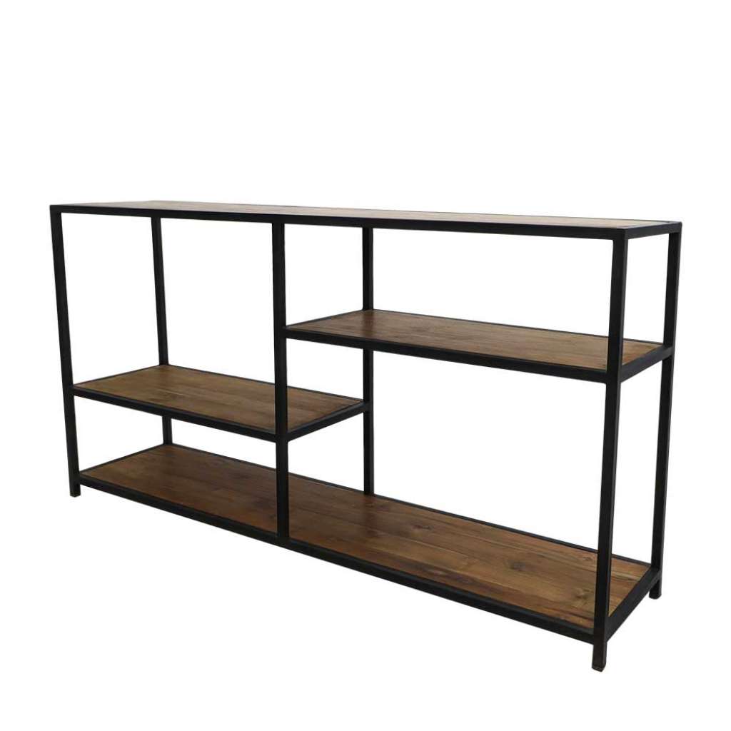 TV Möbel aus Teak Recyclingholz und Metall 150 cm breit