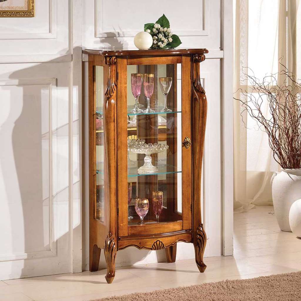 Wohnzimmerschrank in Nussbaumfarben 120 cm hoch