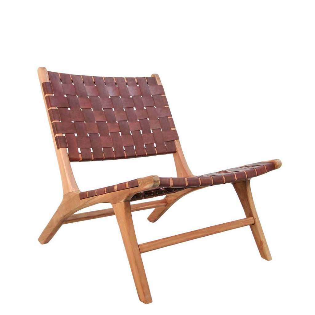 Einzelsessel in Braun Leder Skandi Design