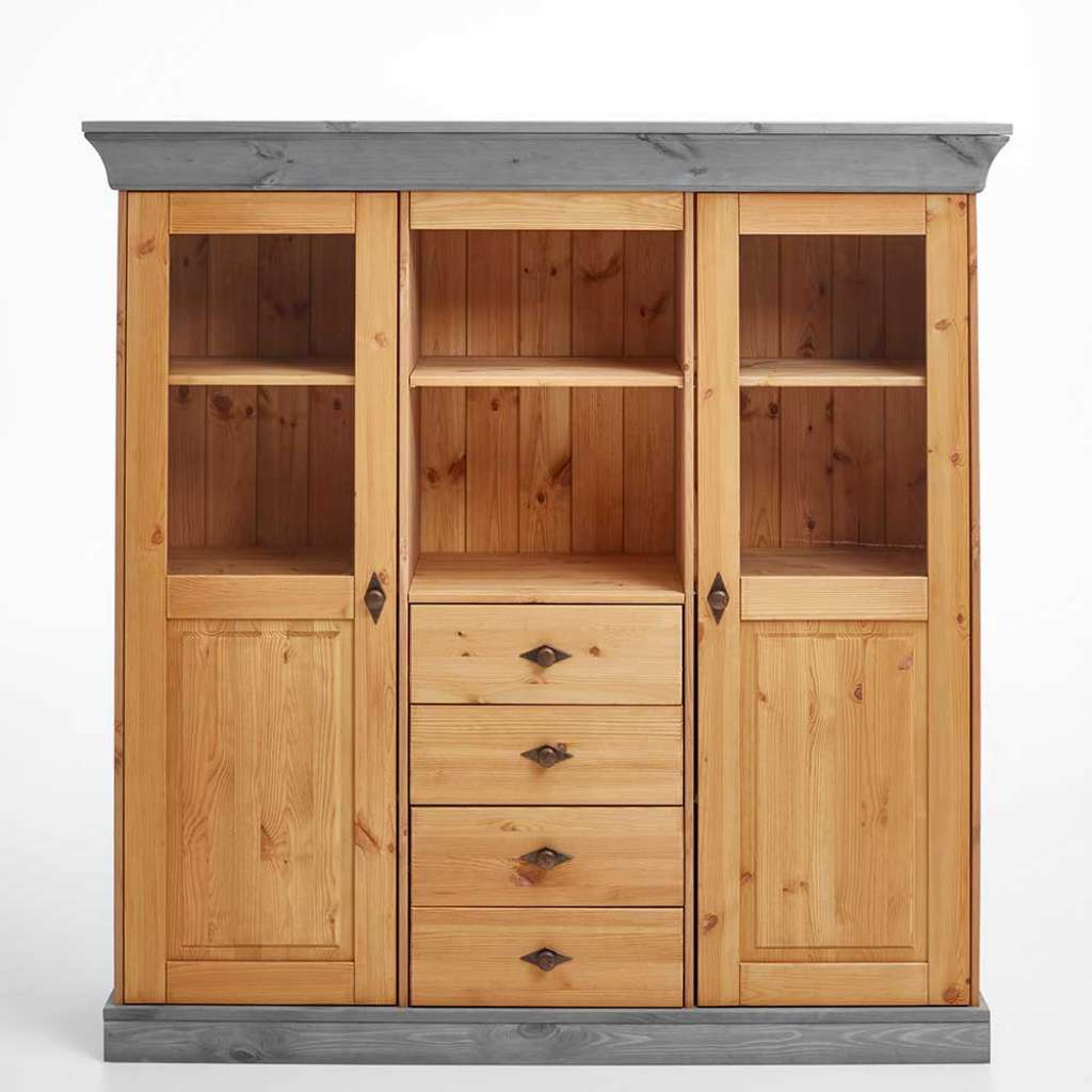 Esszimmer Highboard aus Kiefer teilmassiv 145 cm hoch