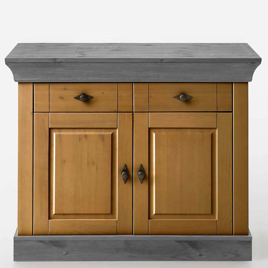 Landhaus Holzkommode aus Kiefer teilmassiv 85 cm hoch