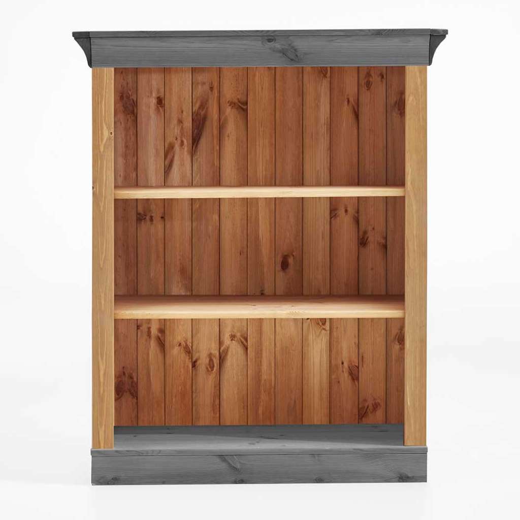 Echtholz Regal in Grau Kiefer massiv Landhaus Design