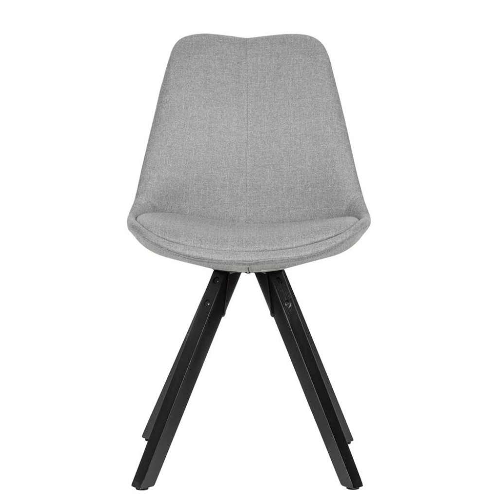 Esstisch Stühle in Hellgrau Webstoff Schalensitz (2er Set)