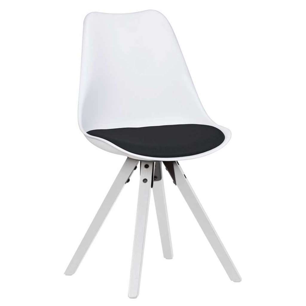 Schalenstühle in Schwarz und Weiß modern (2er Set)