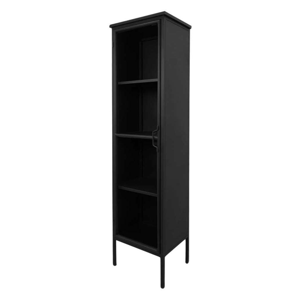 Standvitrine in Schwarz aus Eisen Industry Look