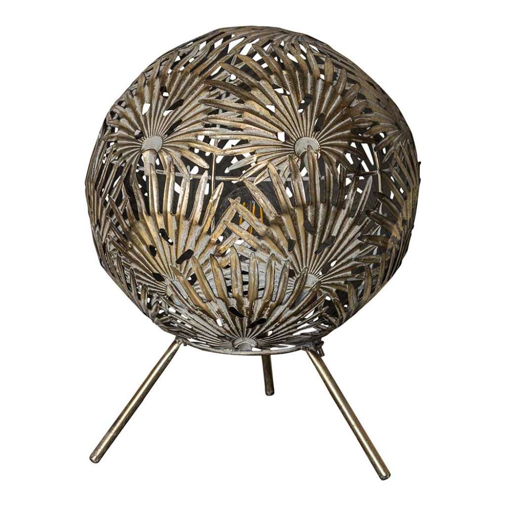 Design Tischlampe in Altgoldfarben Vintage Style