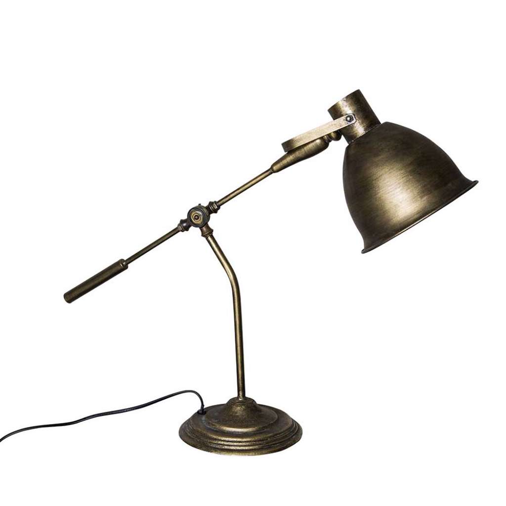 Tischlampe in Altgoldfarben 65 cm hoch
