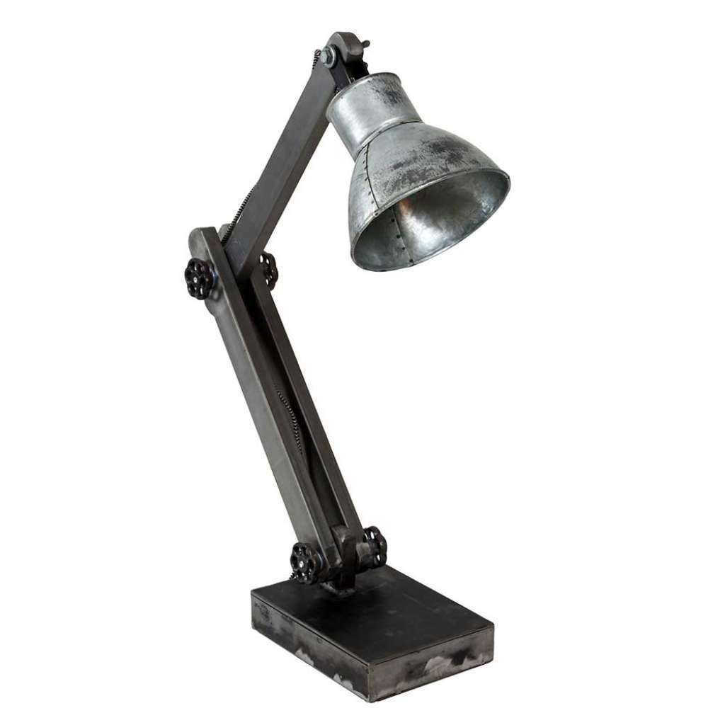 Tischlampe aus Metall Grau