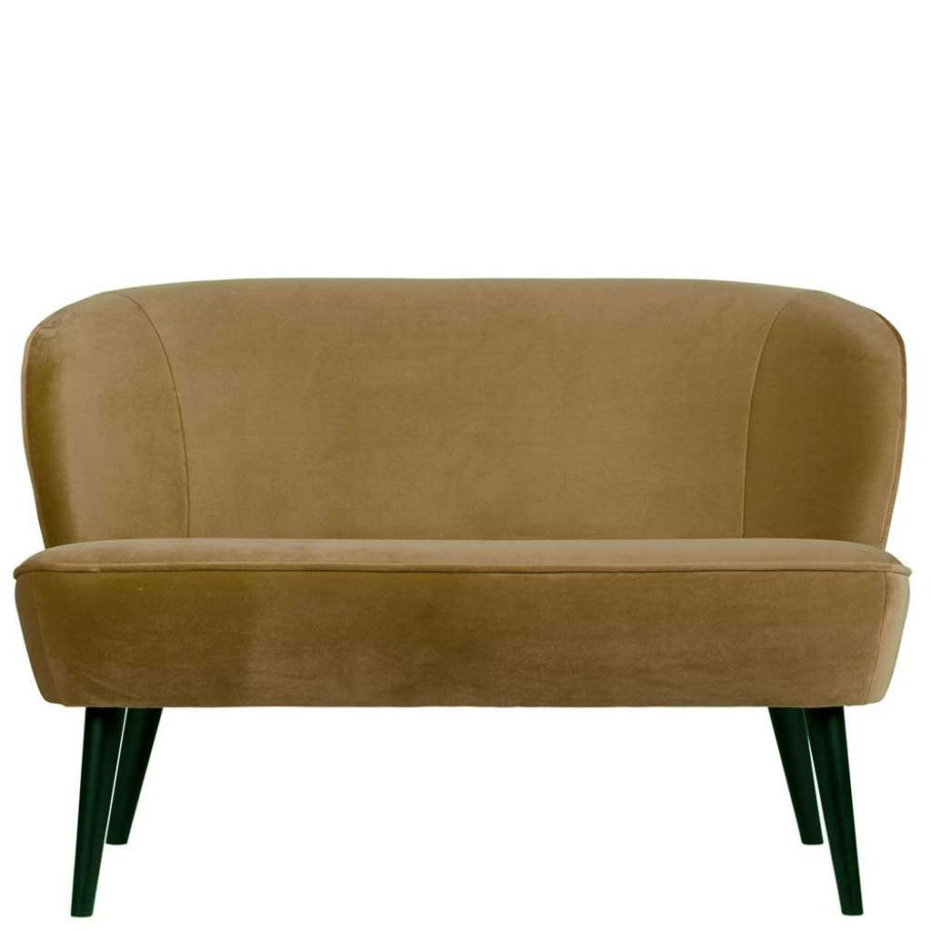 Retro Couch in Khaki Samt 110 cm breit