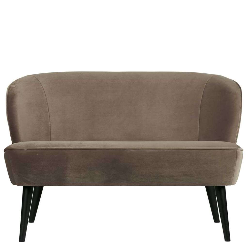 Samt Sofa im Retrostil Olivgrün