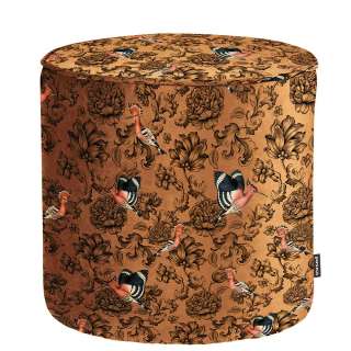 Design Pouf mit Vogel Motiven Retrostil