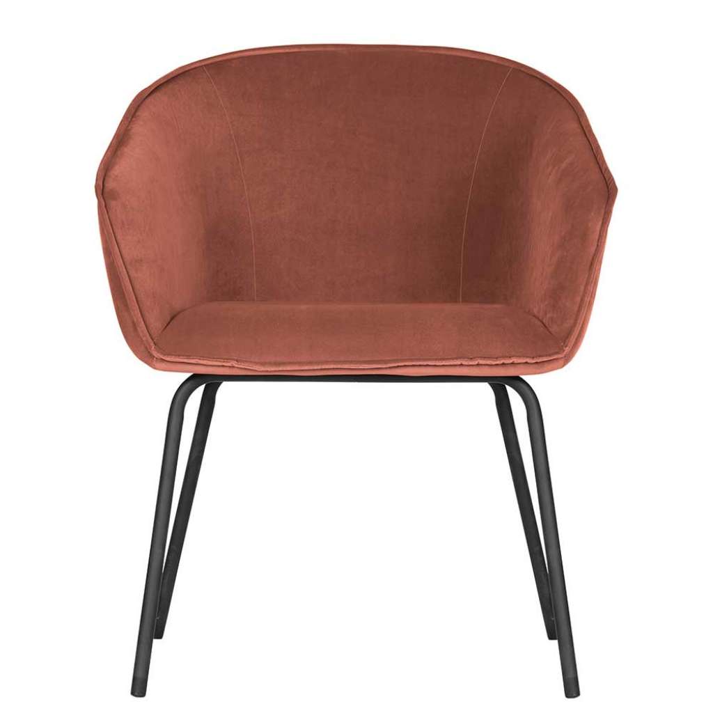 Esszimmer Stühle in Rot Samt Retrostil (2er Set)