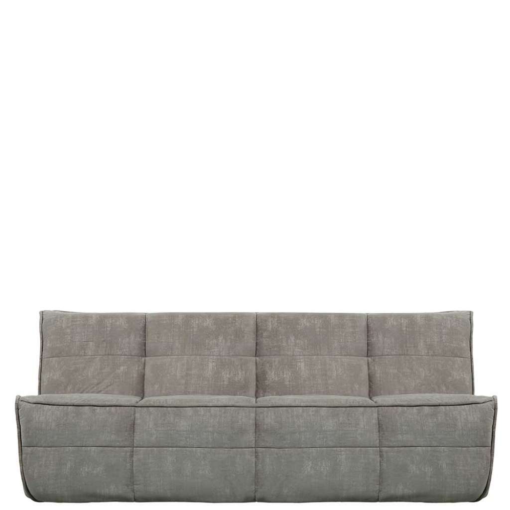 Dreisitzer Sofa in Grau Samt 210 cm breit
