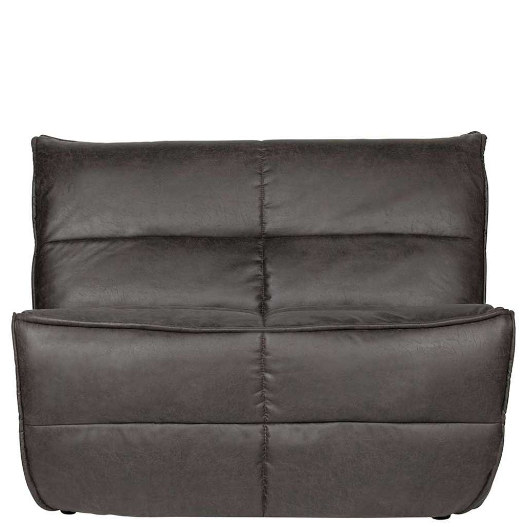 Sofa in Grau Samt 105 cm breit