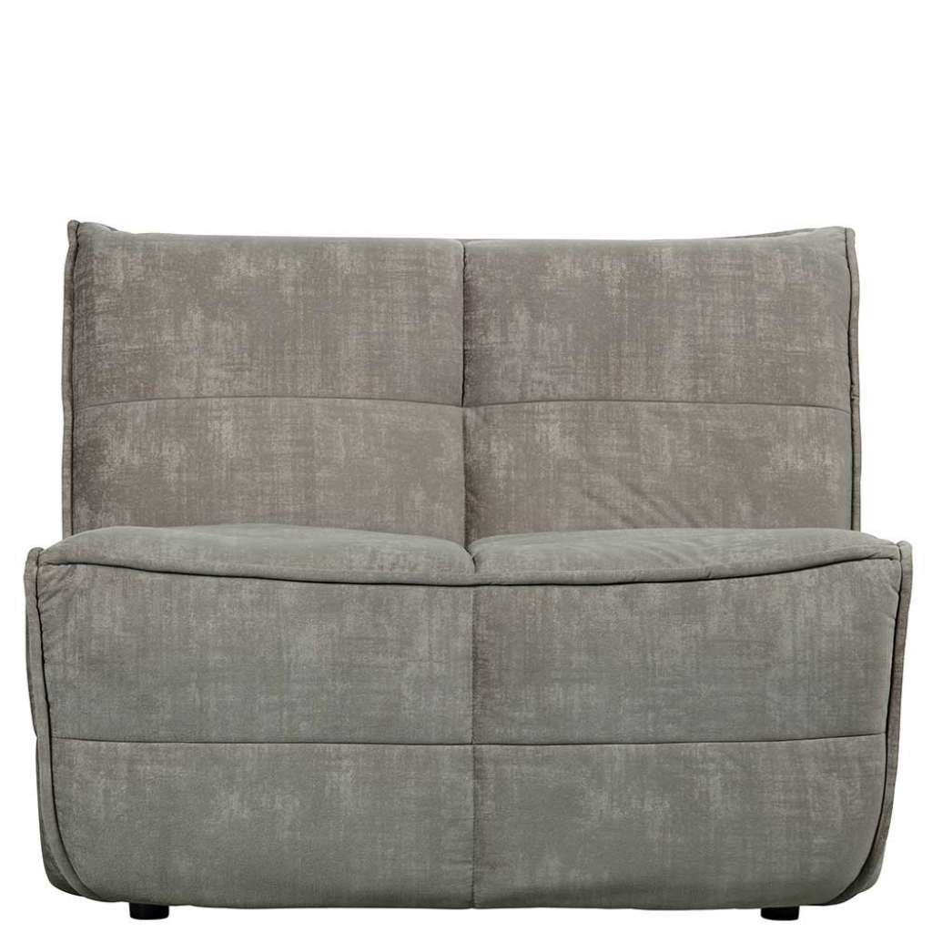 Samt Couch in Grau 105 cm breit