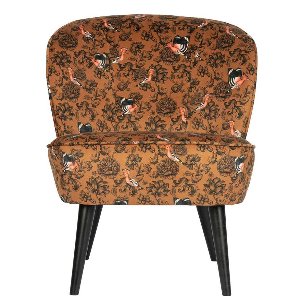 Cocktail Sessel mit Vogel Motiven Retrostil